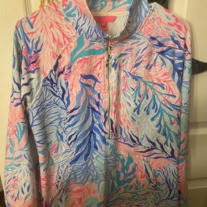 Lilly Pulitzer kaleidoscope coral pullover